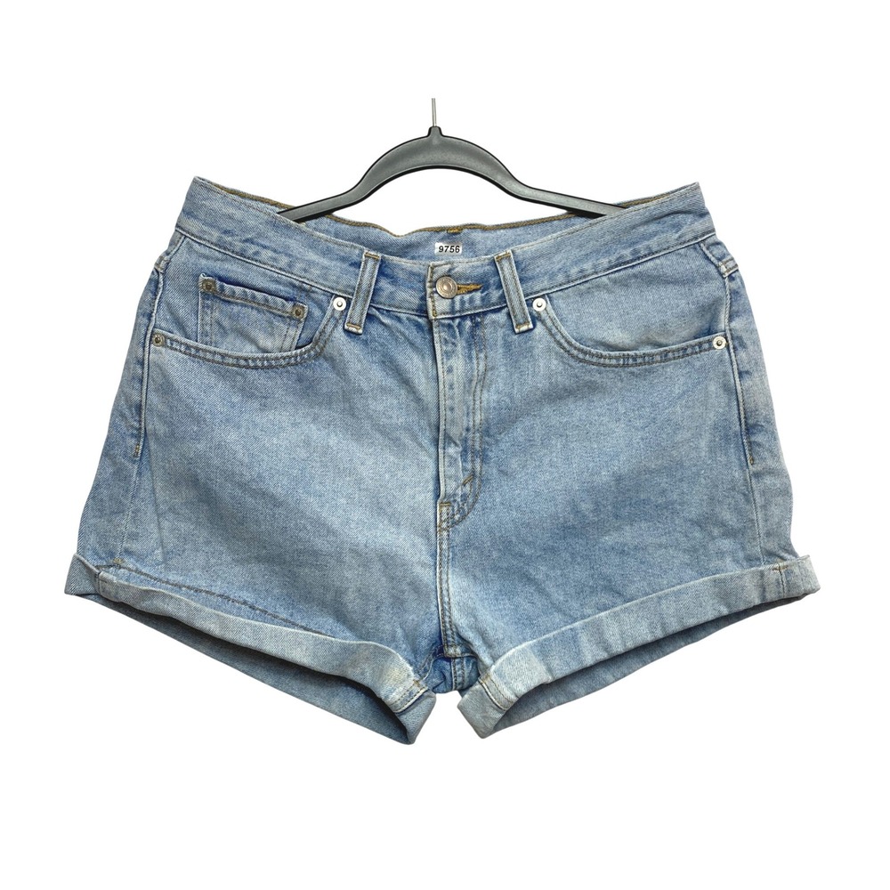Levi's Premium 501 Denim Shorts Womens W30 Blue High Rise Cuffed Light Wash
